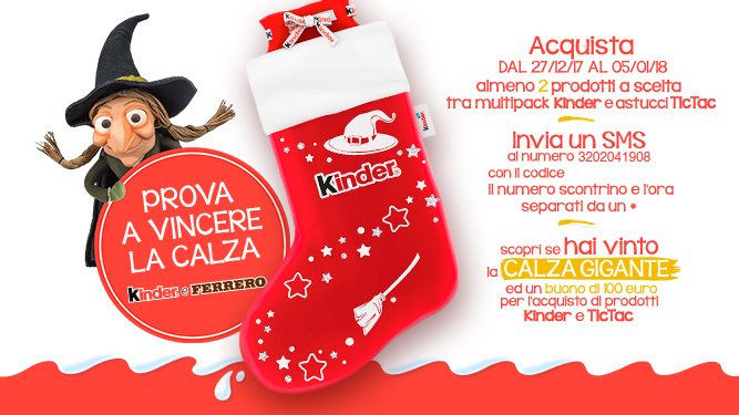 Kinder e Ferrero regala la Calza della Befana
