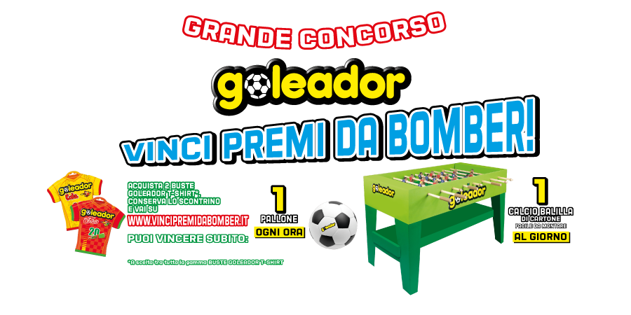 Concorso Goleador: vinci tanti premi da bomber!