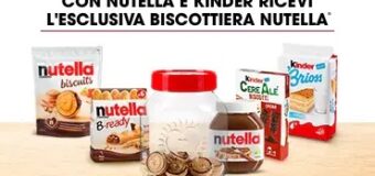 Kinder Ferrero ti regalano “la Biscottiera Nutella 2022”